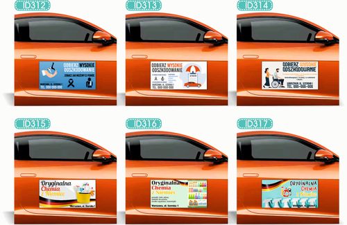 Magnes na samochód reklama magnetyczna 60x30 ORYGINALNA CHEMIA Z NIEMIEC na Arena.pl