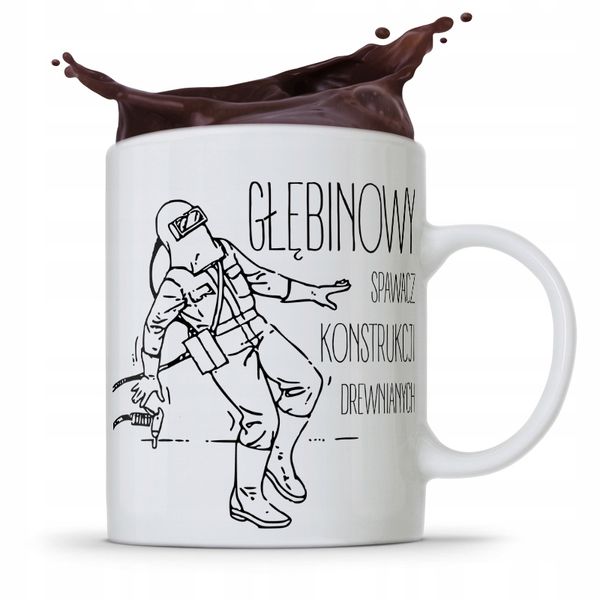 Kubek Prezent Dla Spawacza Głębinowy Spawacz Z Nadrukiem Ze Zdjęciem zdjęcie 1