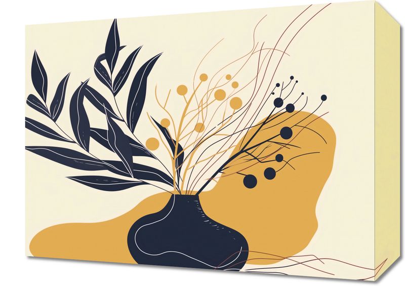 Obraz 40x30cm Spokój Ciemnych Liści zdjęcie 1