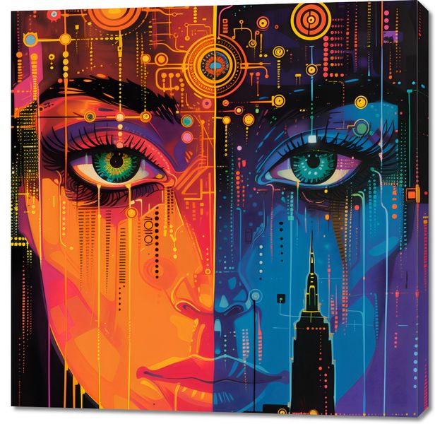 Obraz 100x100cm Cyfrowa Psyche zdjęcie 1