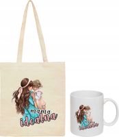 ZESTAW EKO TORBA + KUBEK prezent dla mamy cioci