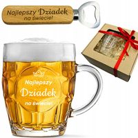 ZESTAW DO PIWA KUFEL + OTWIERACZ prezent dla Dziadka Dzień Babci i Dziadka