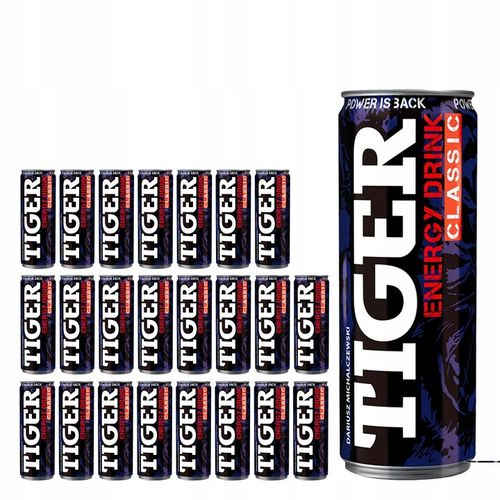 Napój energetyczny Tiger Energy Drink bez cukru 24x250ml na Arena.pl