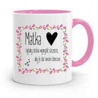 Kubek Różowy Prezent Dla Mamy Zdolna Mama Prezent Z Nadrukiem Ze Zdjęciem