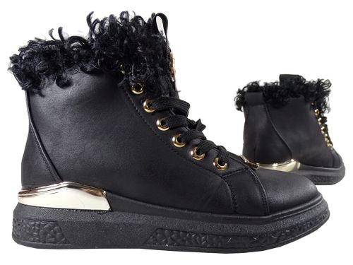 Czarne botki damskie snakersy gruba podeszwa  36 na Arena.pl