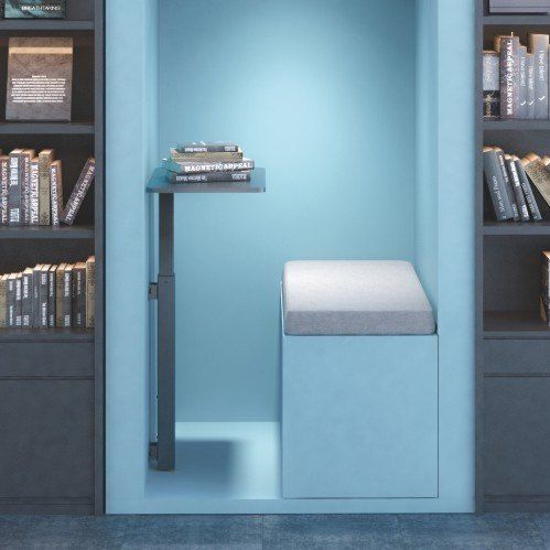 Biurko komputerowe ścienne prostokątne z regulacją wysokości srebrne zdjęcie 7