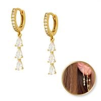 Kolczyki Ze Stali Szlachetnej Platerowane Złotem Kst3282