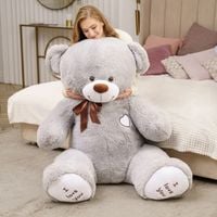 Duży miś pluszowy 160 cm kolor szary haft