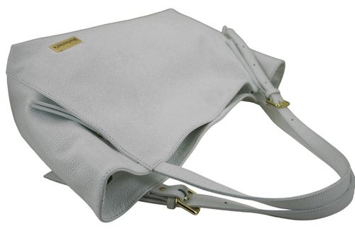 Modna shopperka damska na ramię - Biała na Arena.pl