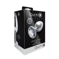 duży aluminiowy korek analny z klejnotem ouch! 8 cm