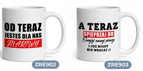 KUBEK ŚMIESZNY PREZENT NA POŻEGNANIE DLA KOLEGI Z PRACY BIURO KORPO WZORY na Arena.pl