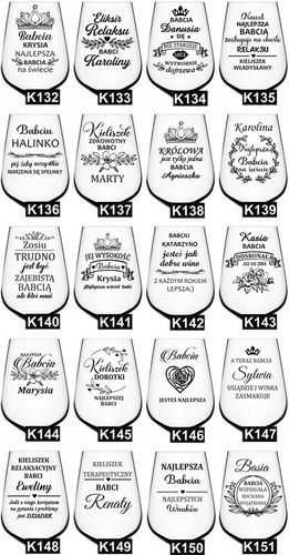 KIELISZEK do wina z grawerem na DZIEŃ KOBIET URODZINY kieliszek XXL na Arena.pl