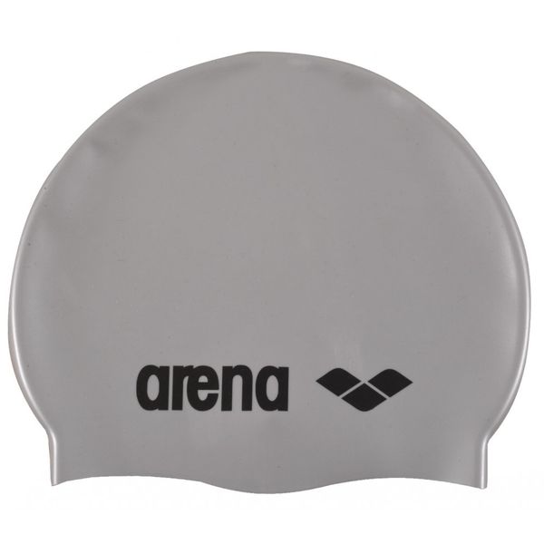 ARENA CZEPEK CLASSIC SILICONE JUNIOR SILVER-BLACK BASEN TRENING zdjęcie 1
