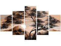 75CM 120 OBRAZ 5 ELEM SPOKOJNA NOC ŚCIENNY DRUK