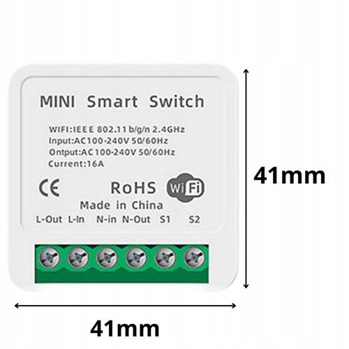PRZEKAŹNIK WIFI TUYA Włącznik dopuszkowy 16A Smart Life Sterownik światła na Arena.pl