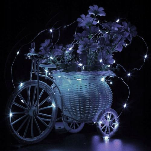 LAMPKI DRUCIKI 300 LED MIKRO BIAŁY ZIMNY PILOT OŚWIETLENIE 33m PROGRAMATOR na Arena.pl