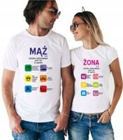 Koszulki PREZENT NA ROCZNICĘ ŚLUBU żona mąż SA par