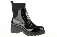Botki na grubej podeszwie lakierowane stretch czarne Rozmiar obuwia - 37
