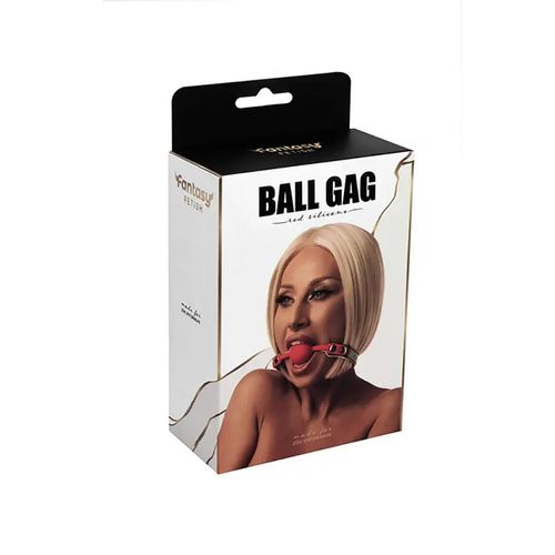red silicone ball gag with adjustable straps na Arena.pl