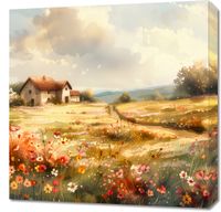 Obraz 60x60cm Sielski Domek