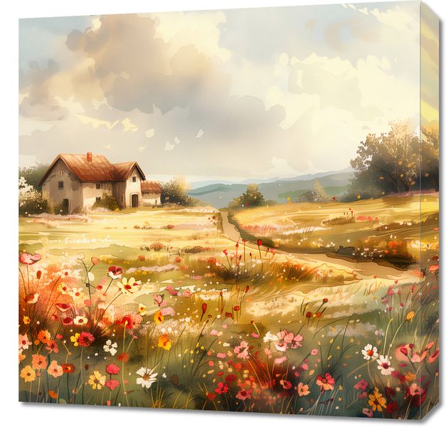 Obraz 60x60cm Sielski Domek zdjęcie 1