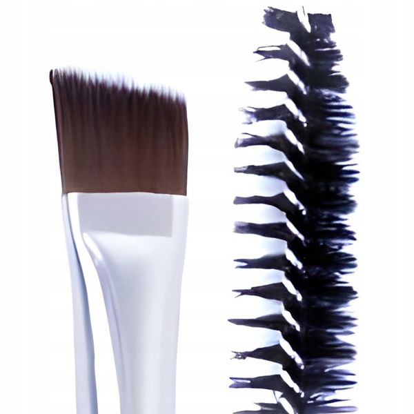 Pędzelek Skośny Do Brwi Ze Szczoteczką Do Rzęs zdjęcie 2