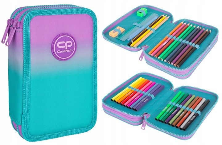 Coolpack Jumper 2 Piórnik podwójny z wyposażeniem Gradient Bluberry E66505 zdjęcie 1