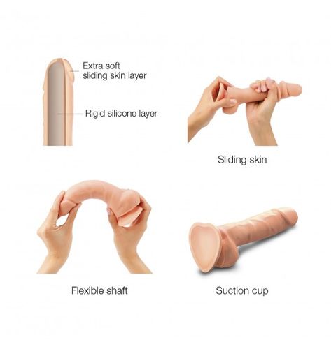 Sliding Skin Realistic Dildo Flesh Xl na Arena.pl