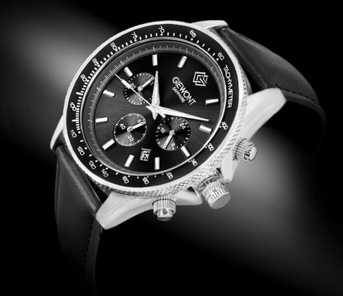 zegarek męski giewont chronograph sapphire czarny gw3520-a4 na Arena.pl