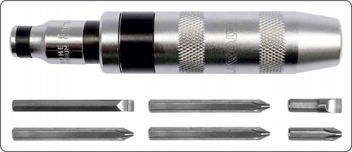 YATO METALOWY WKRĘTAK UDAROWY WYMIENNE KOŃCÓWKI + 6 BITÓW YT-2802 ETUI na Arena.pl