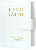 Biblia Poznańska Stary i Nowy Testament B6 oprawa skóropodobna biała