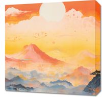 Obraz 50x50cm Świt nad Krainą Ciszych Gór