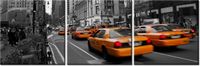 70 90CM OBRAZ 3 ELEM MANHATTAN TAXI ŚCIENNY DRUK PŁÓTNO
