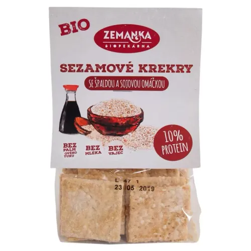 Krakersy Z Sezamem I Sosem Sojowym BIO 100 g - Zemanka na Arena.pl