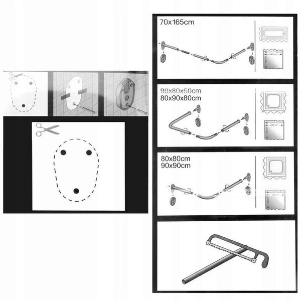 DRĄŻEK PRYSZNICOWY CZARNY NAROŻNY ALUMINIOWY WENKO zdjęcie 9