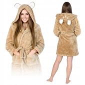 Onesies szlafrok damski przed kolana z kapturem rozmiar M