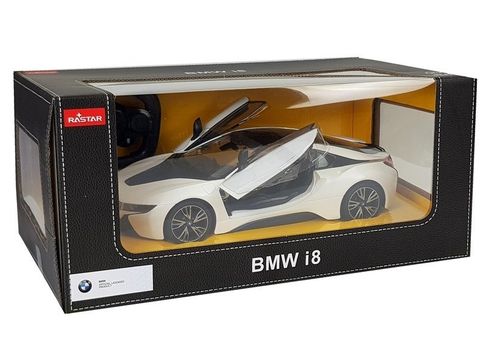 Auto R/C BMW i8 Rastar 1:14 Biały Drzwi Automatyczne na Arena.pl