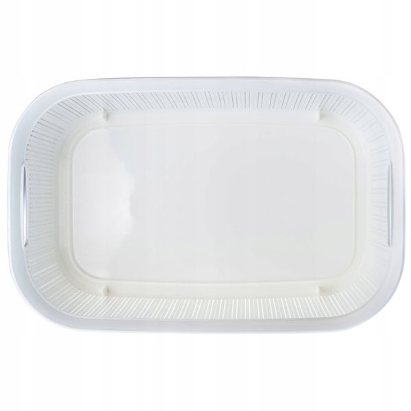 KOSZ NA BIELIZNĘ PRANIE PUDEŁKO POJEMNIK BIAŁY 27L zdjęcie 3