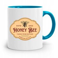 Kubek Błękitny Dla Pszczelarza Honey Bee Prezent Z Nadrukiem Ze Zdjęciem