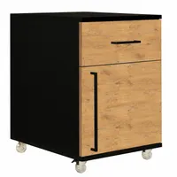 KONTENEREK SZAFKA POD BIURKO NA KÓŁKACH LOFTOWY CICHY DOMYK DĄB LANCELOT