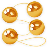 4 Duże Wibrujące Kulki Gejszy, Kuleczki Orgazmowe Złoty