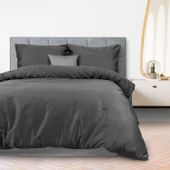 Pościel Bawełniana 160X200 Satyna Jasny Szary