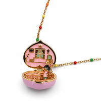Heart Doll House | 4 cm | Metal | Zawieszka Filmowa | Polly Pocket