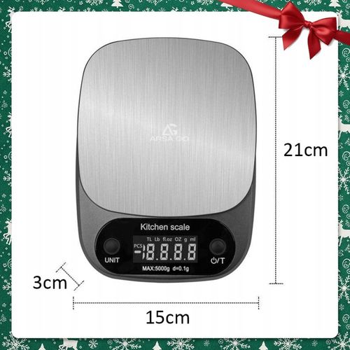 WAGA KUCHENNA ELEKTRONICZNA 5000g 0,1g WYŚWIETLACZ LCD PRECYZYJNA na Arena.pl