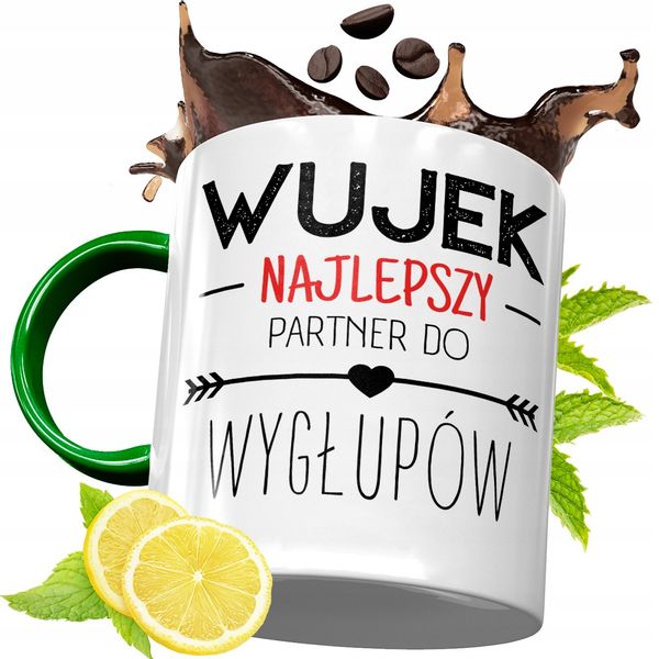 Kubek Zielony Dla Wujka Idealny Prezent Z Nadrukiem Ze Zdjęciem zdjęcie 1