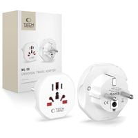Przejściówka adapter podróżny UK/US/AU/FI/CN-1/CN-2 do EU - biały