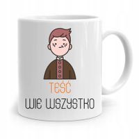 Kubek Prezent Dla Teścia Taty Teść Wie Wszystko Z Nadrukiem Ze Zdjęciem