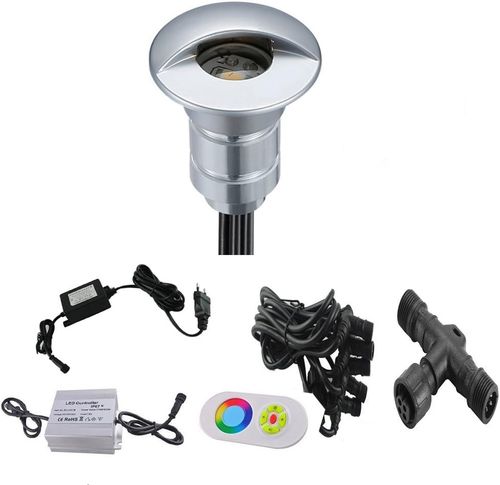 Oświetlenie gruntowe LED SUBOSI, 0,6 W, Ø26 mm, IP65, RGB, 20pcs na Arena.pl