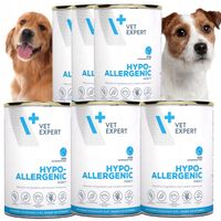 ZESTAW VET EXPERT HYPOALLERGENIC - mokra karma weterynaryjna dla psa 6x400g