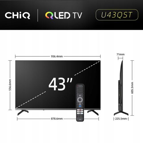 Telewizor QLED CHiQ U43QST 43 Cale 4K UHD Smart Google TV Dolby Audio na Arena.pl